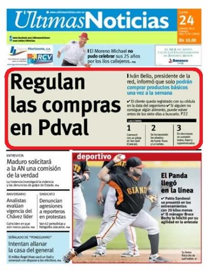 Titular_UN_Regulan_compras_en_PDVAL