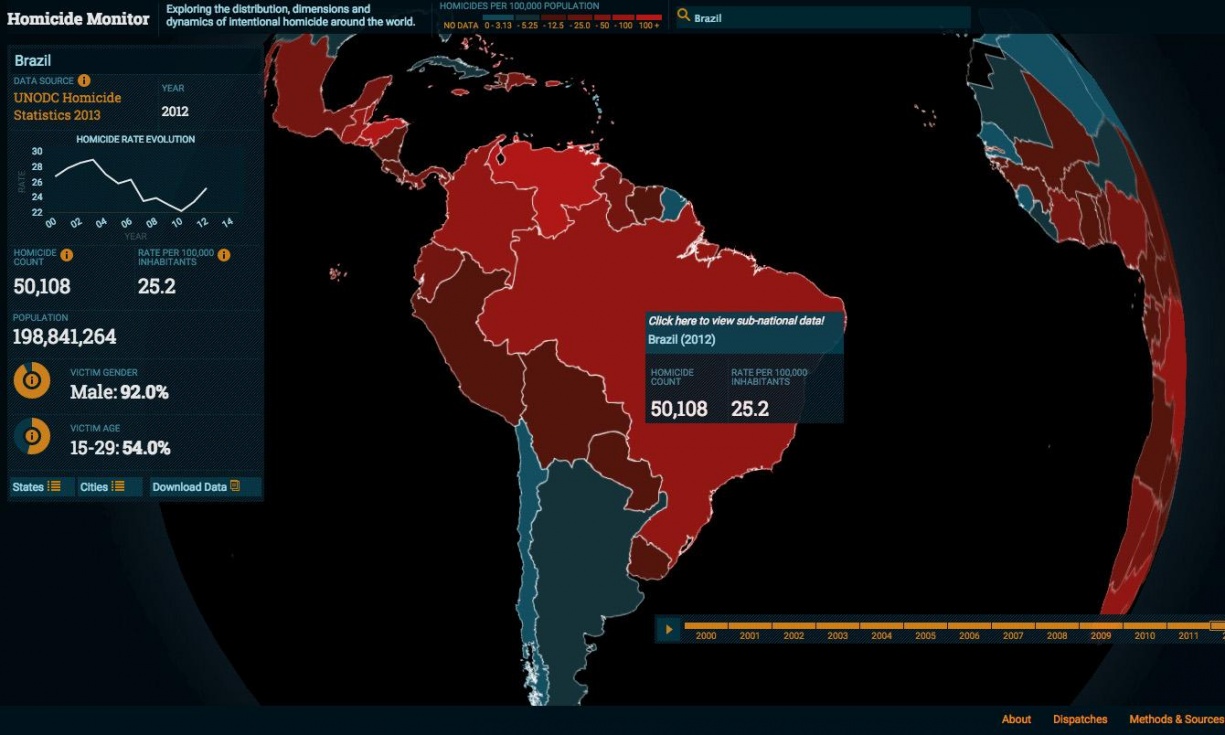 Mapa interactivo revela mayor tasa de homicidios en América Latina y el ...
