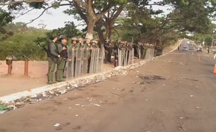 protesta dispersada en Tumeremo