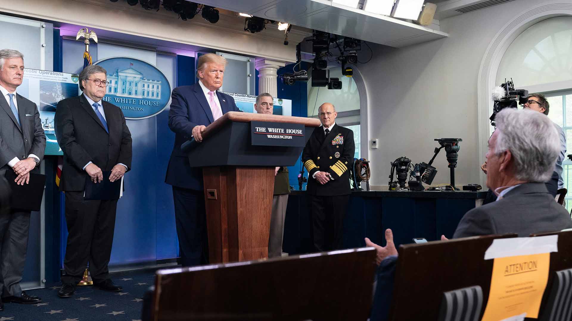 El 01ABR20 Donald Trump anunció una gran operación militar contra Maduro. Informe Otálvora. Foto Casa Blanca.