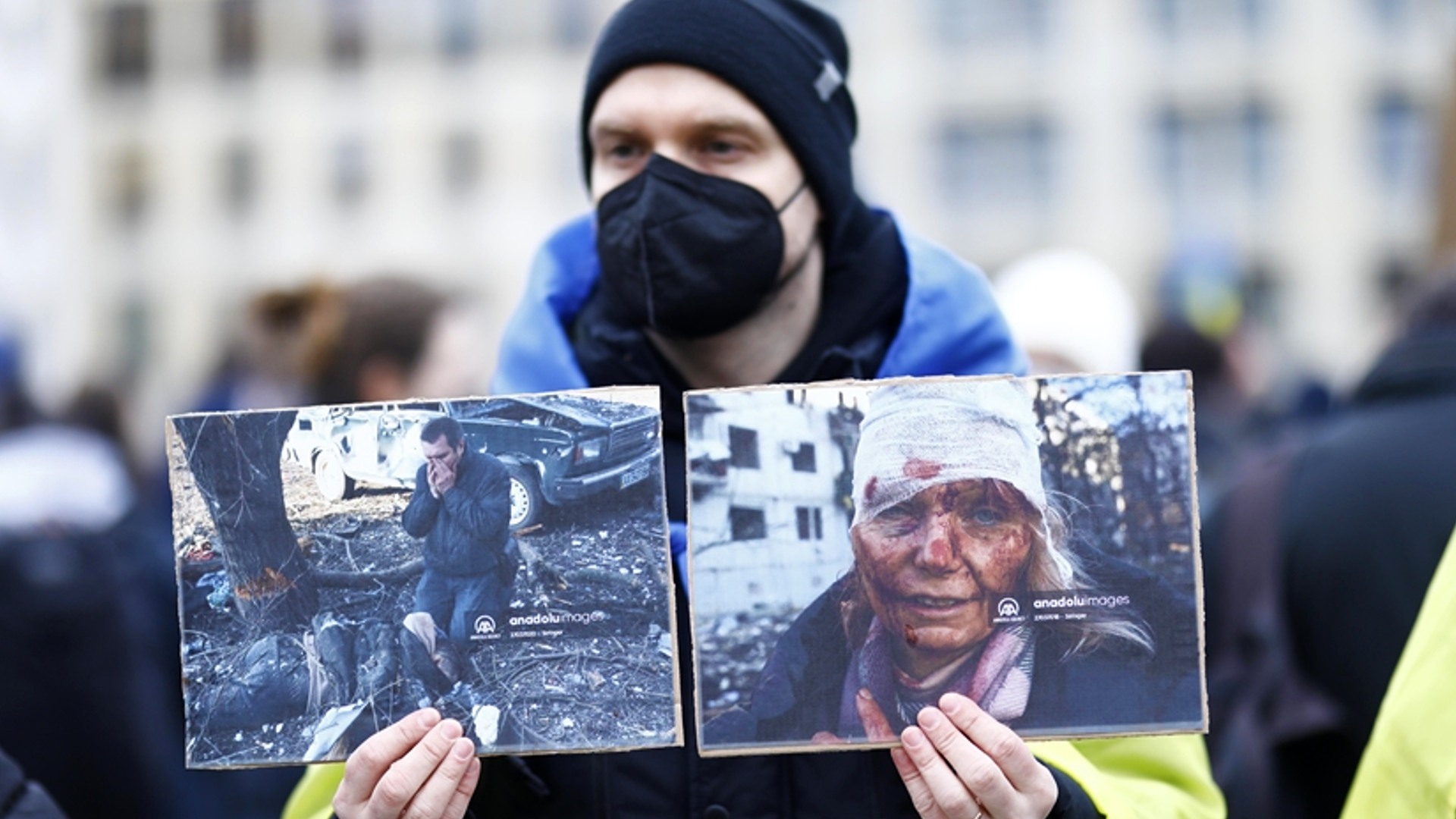 El día 1 de la invasión a Ucrania en imágenes