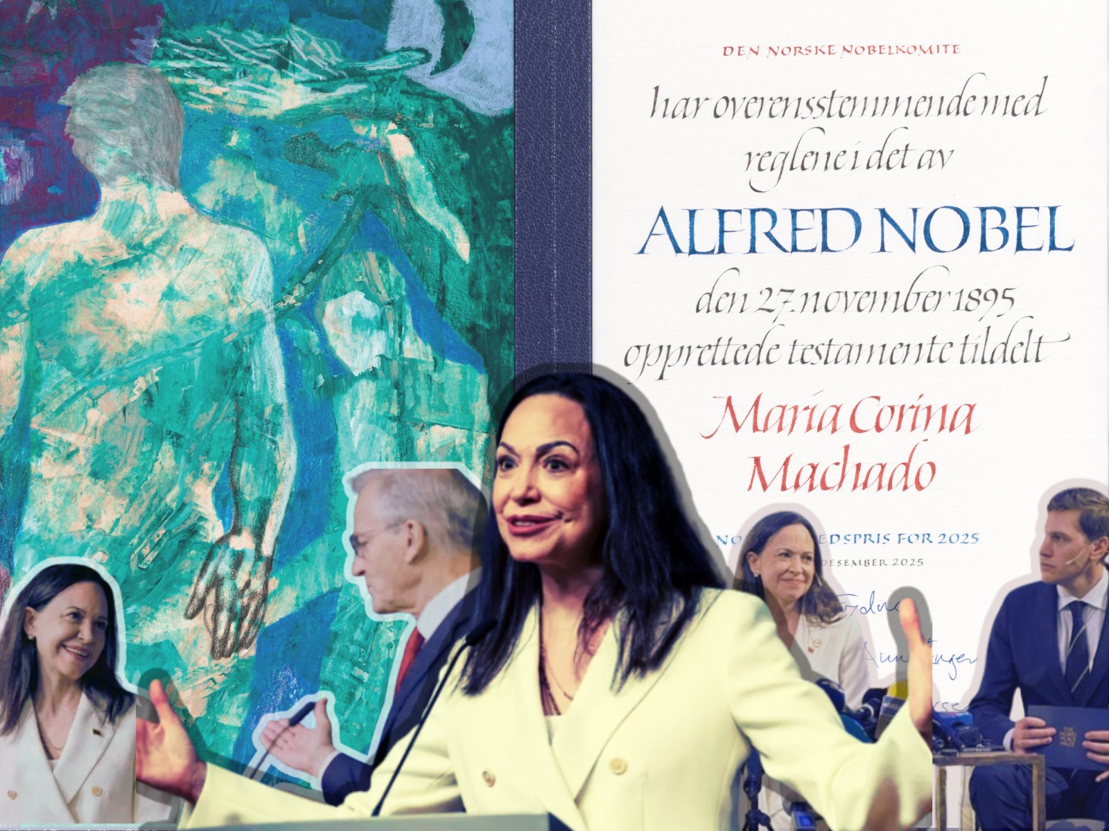 Imágenes de María Corina Machado en Oslo