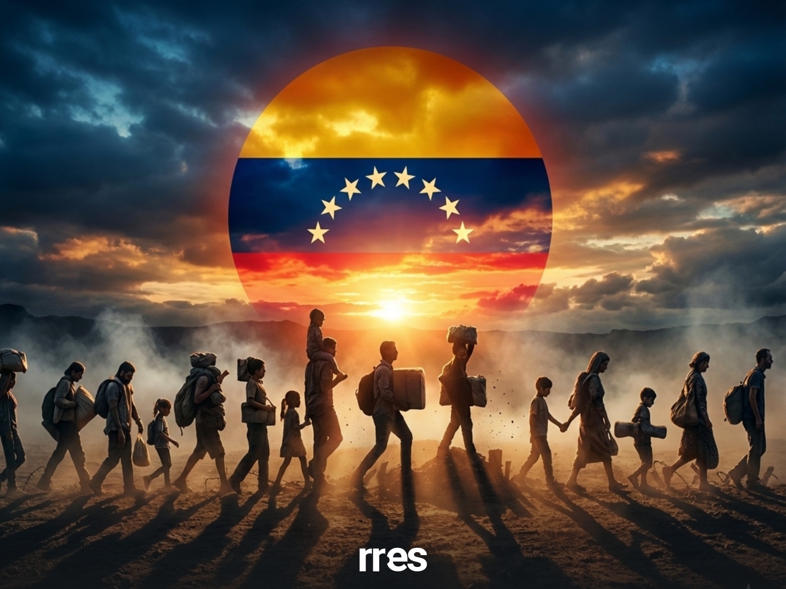 Imagen referencial de la migración venezolana