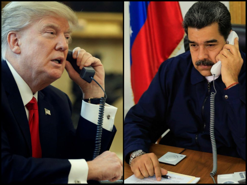 Imagen referencial sobre la llamada Trump-Maduro