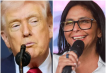 Trump y Delcy Rodríguez