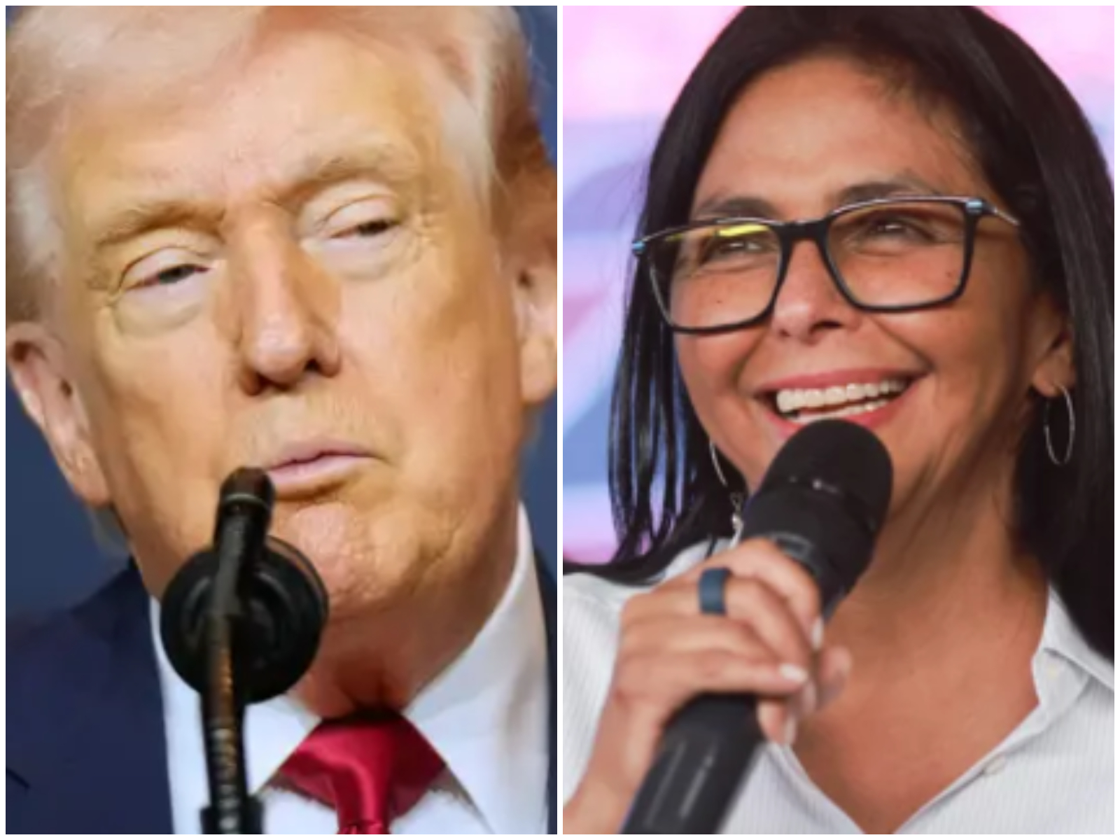 Trump y Delcy Rodríguez