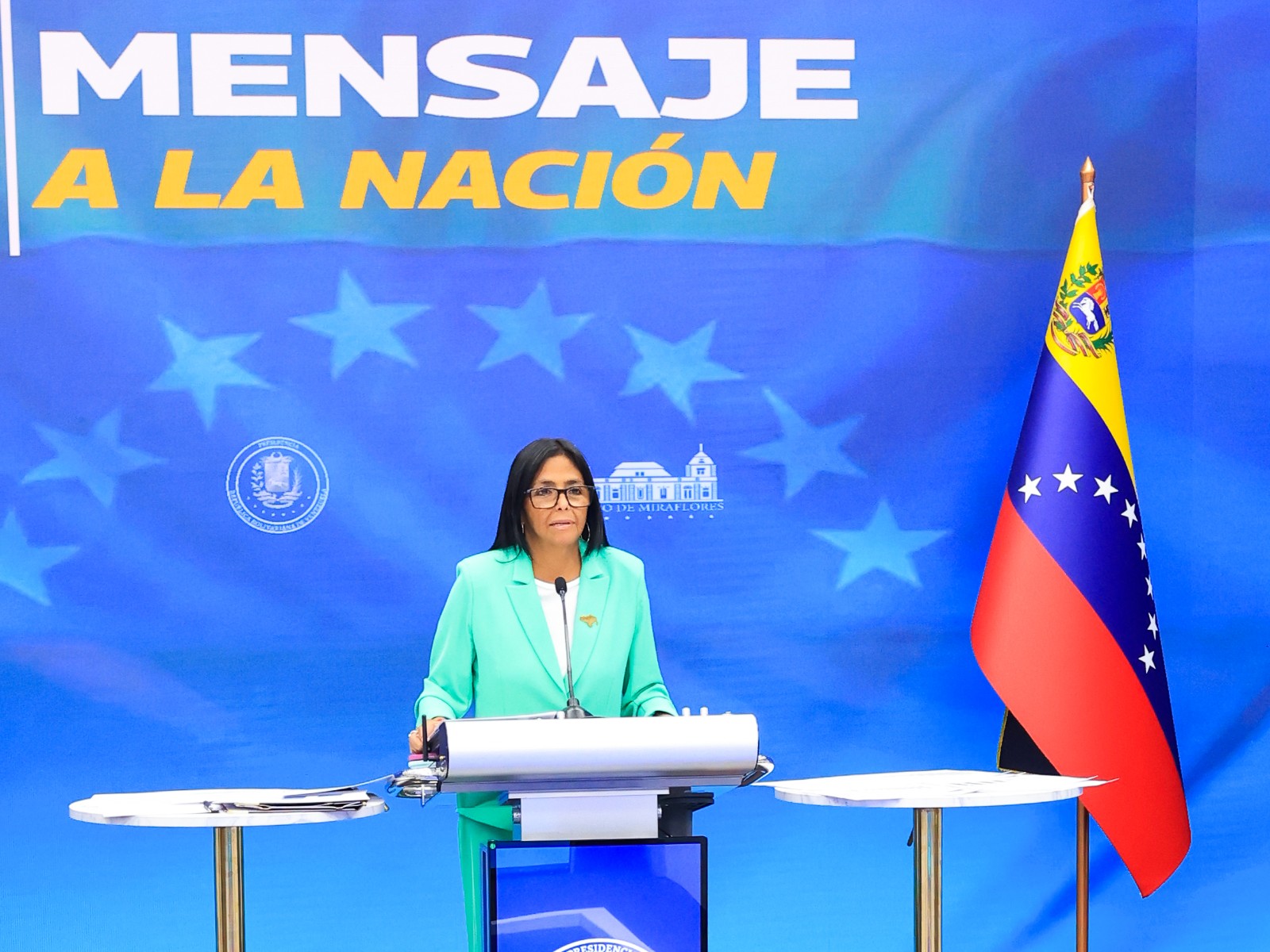 Delcy Rodríguez, en mensaje a la nación sobre próximo aumento del salario
