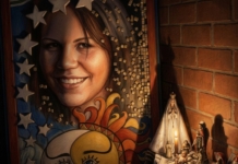 Geraldin Moreno fue asesinada en 2014 en protestas/ Composición hecha en IA a partir de imagen original