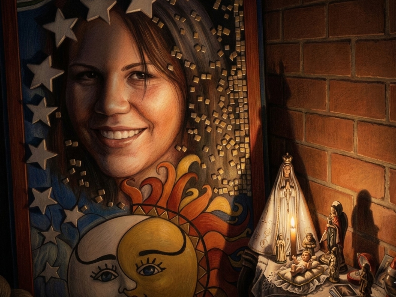 Geraldin Moreno fue asesinada en 2014 en protestas/ Composición hecha en IA a partir de imagen original
