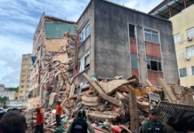 Imágenes de edificio colapsado en San Bernardino