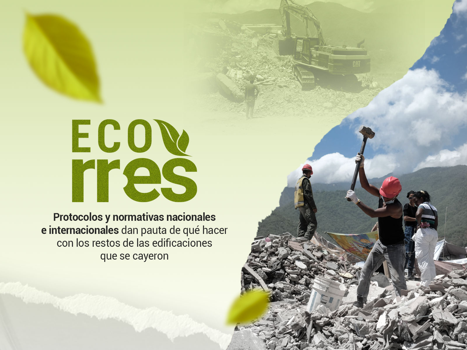 Rescatistas voluntarios sobre escombros en La Guaira tras el terremoto