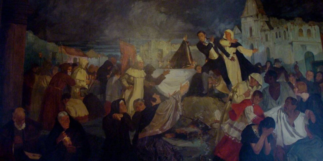 Pintura de Tito Salas sobre el terremoto de 1812